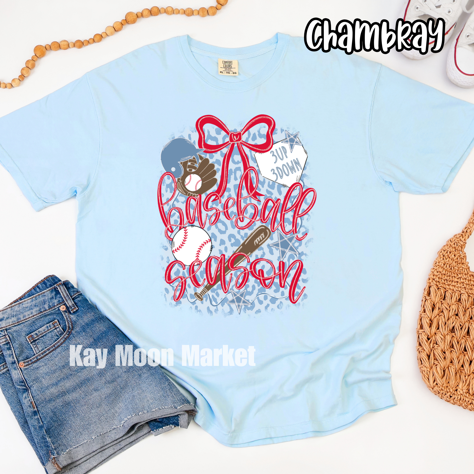 Baseball Season ~ Leopard Sports ~ Tee Sweatshirt
