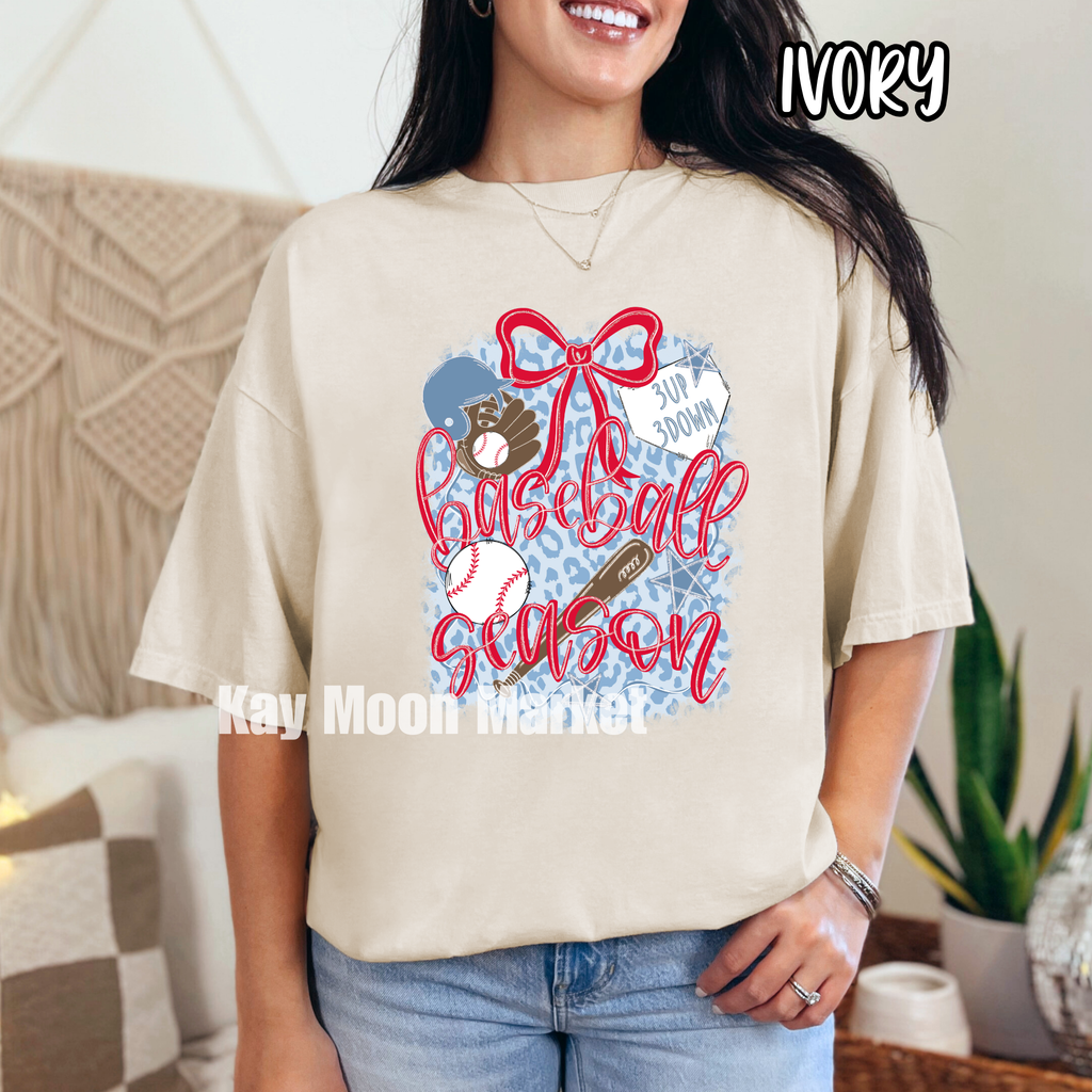 Baseball Season ~ Leopard Sports ~ Tee Sweatshirt