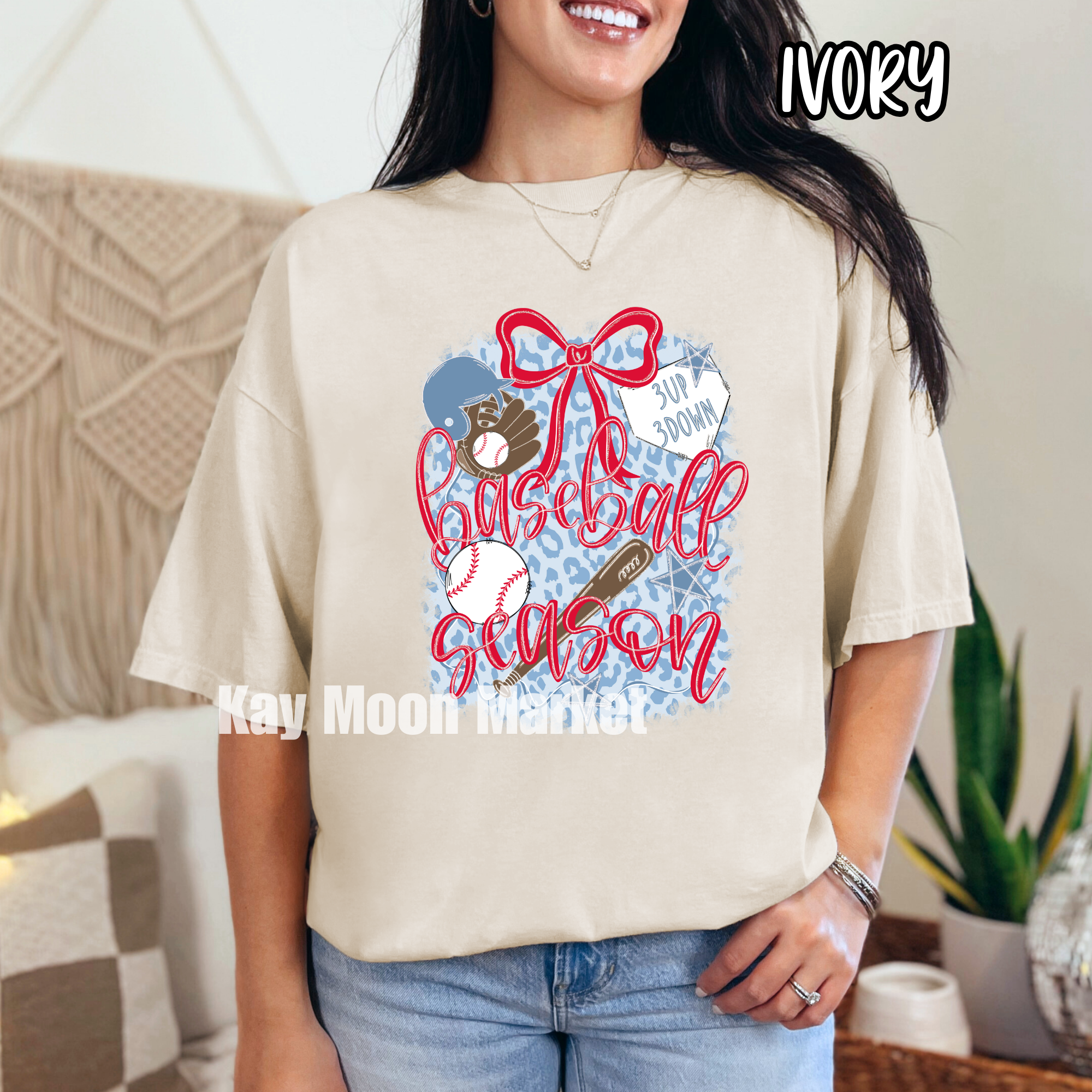 Baseball Season ~ Leopard Sports ~ Tee Sweatshirt