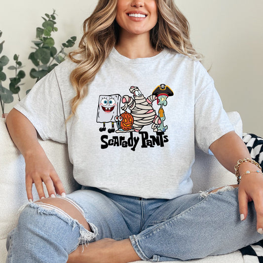 Scaredy Pants - Character Sponge Pumpkin Mummy Halloween - T-shirt Sweatshirt