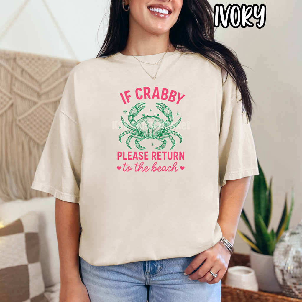 Crabby Return to the Beach ~ Summer ~ TSHIRT Sweatshirt