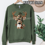 Camo Hat Deer- Faux Yarn Cute Unisex- T-shirt Sweatshirt