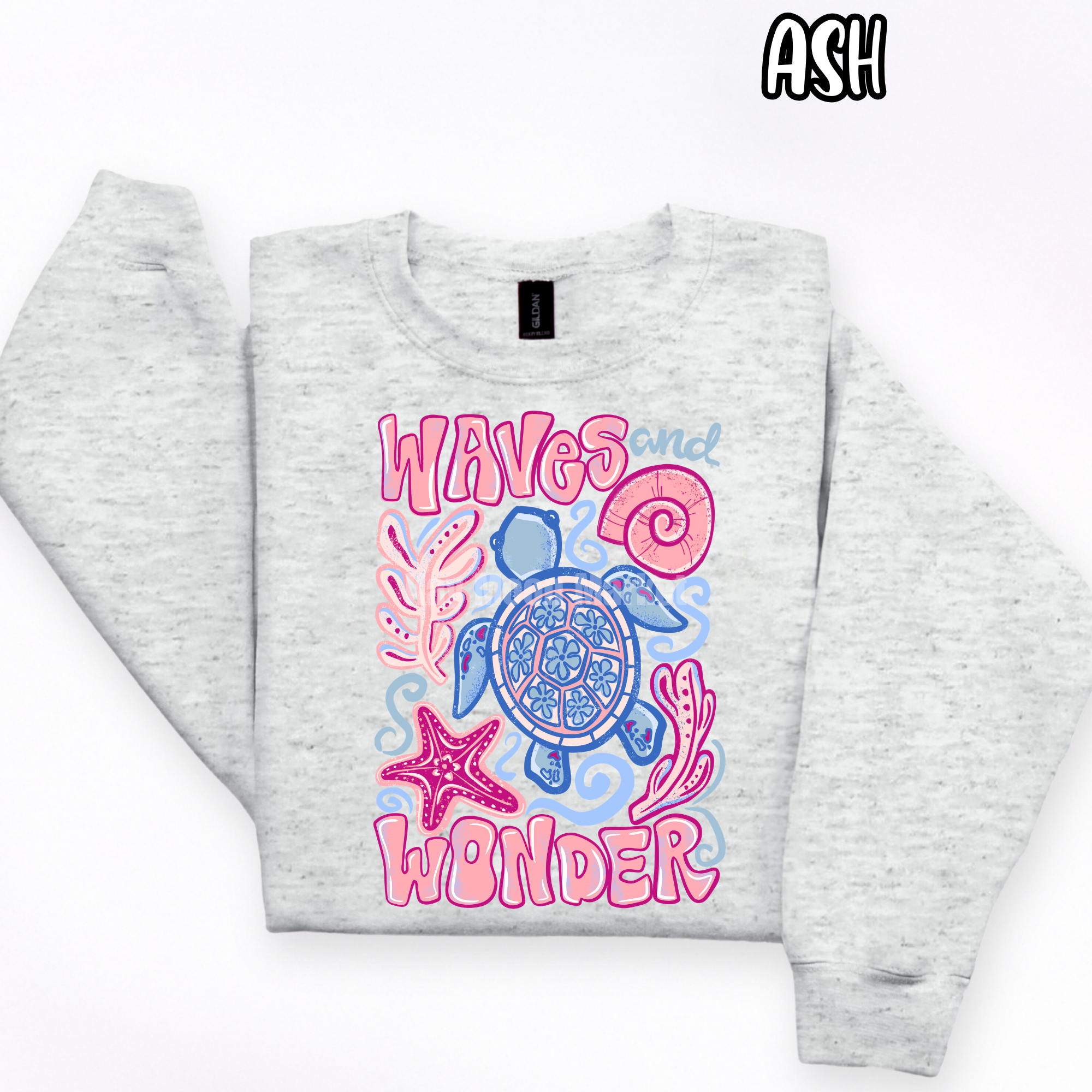 Waves and Wonder - Turtle Beach Summer - T-shirt Sweatshirt