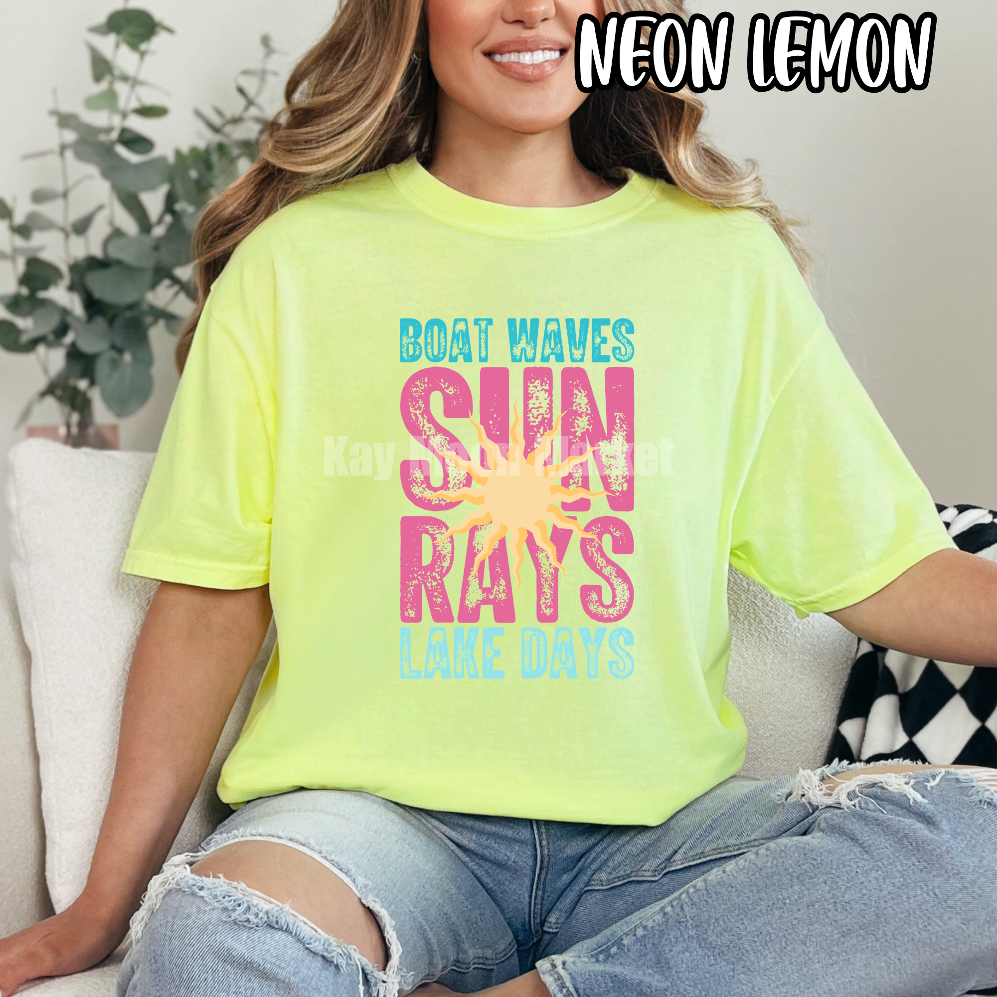 Boat Waves Sun Rays Lake Days 2 - Sun Summer - T-shirt Sweatshirt
