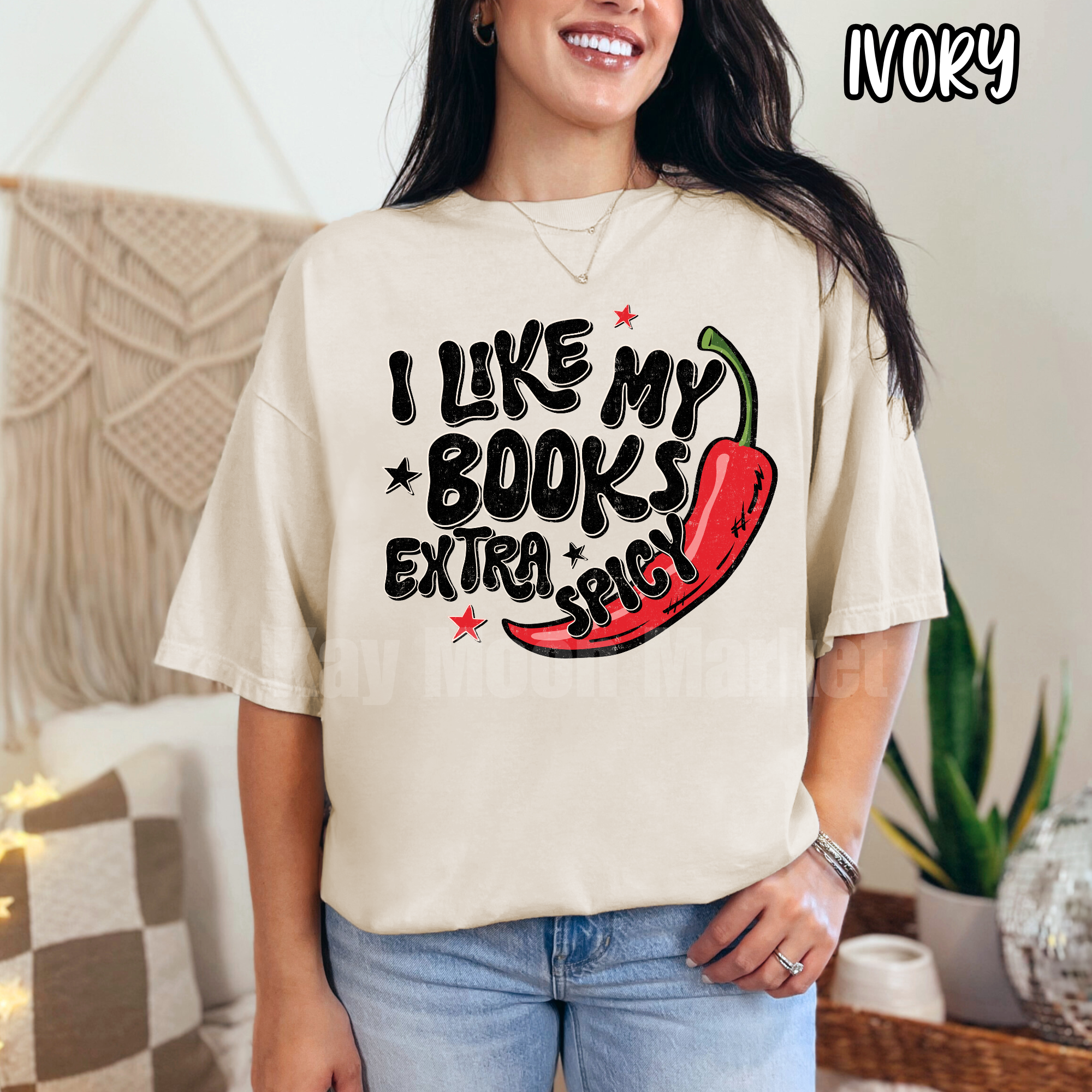I like my books extra spicy - Reading Books- T-shirt Sweatshirt