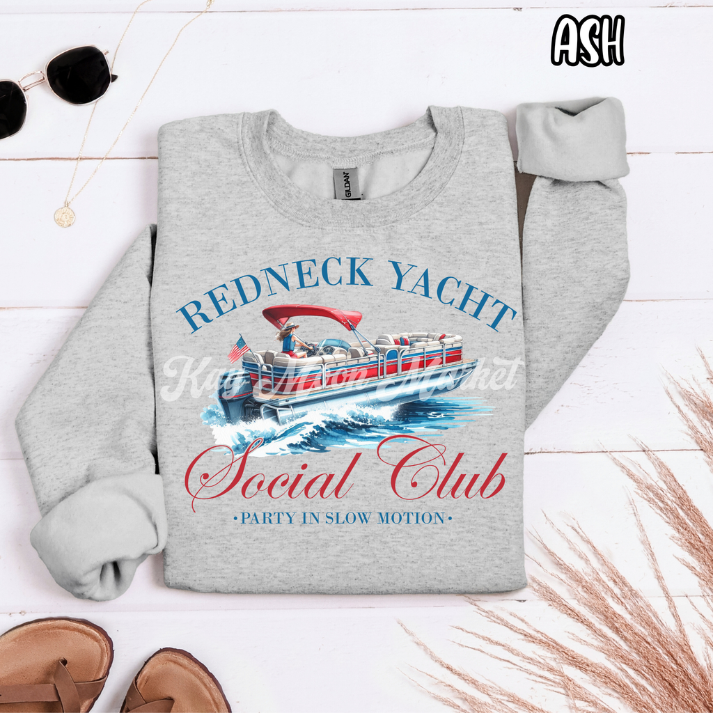Redneck Yacht Social Club - Boat Lake Summer - T-shirt Sweatshirt