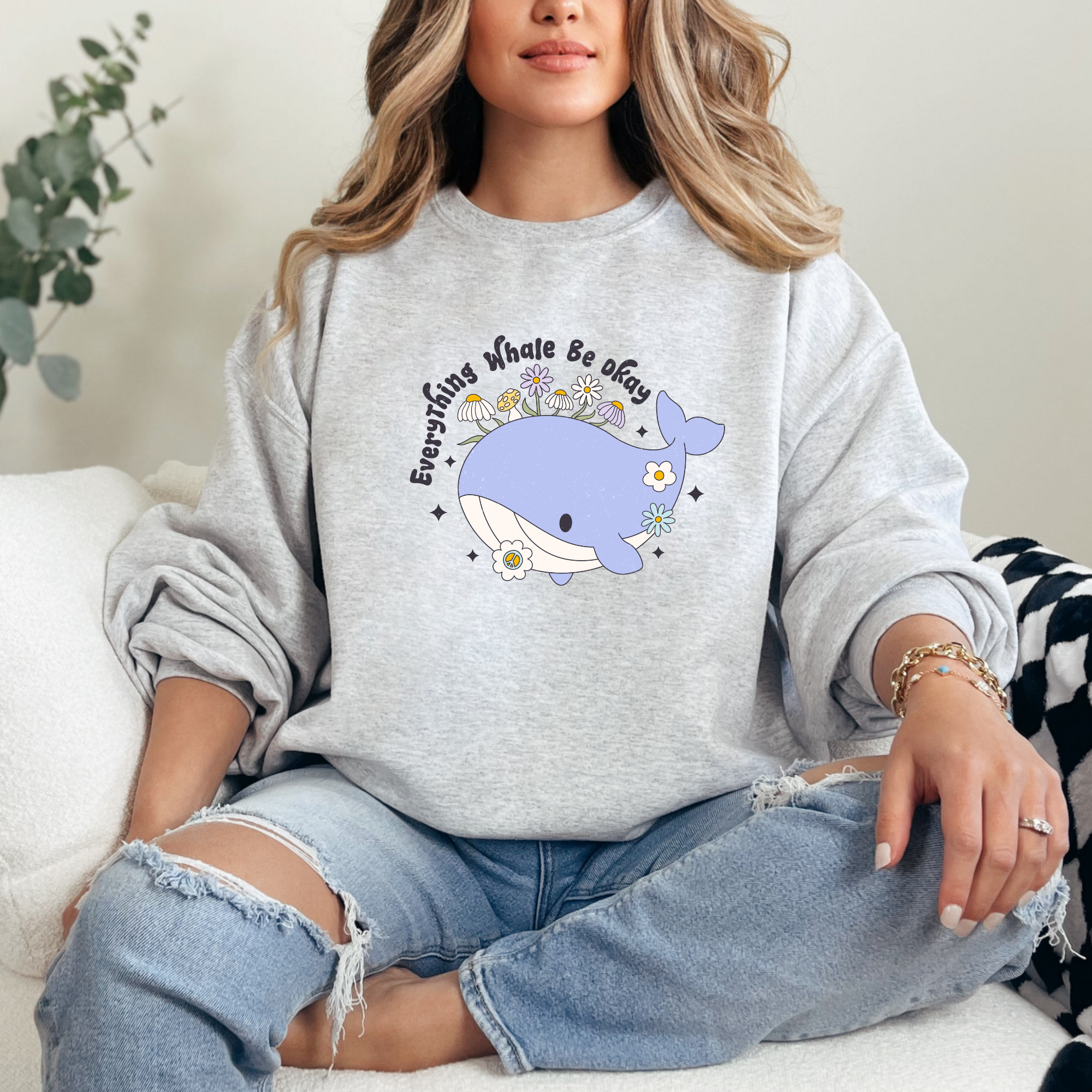 Everything Whale Be Okay Mental Health T-shirt Sweatshirt Hoodie