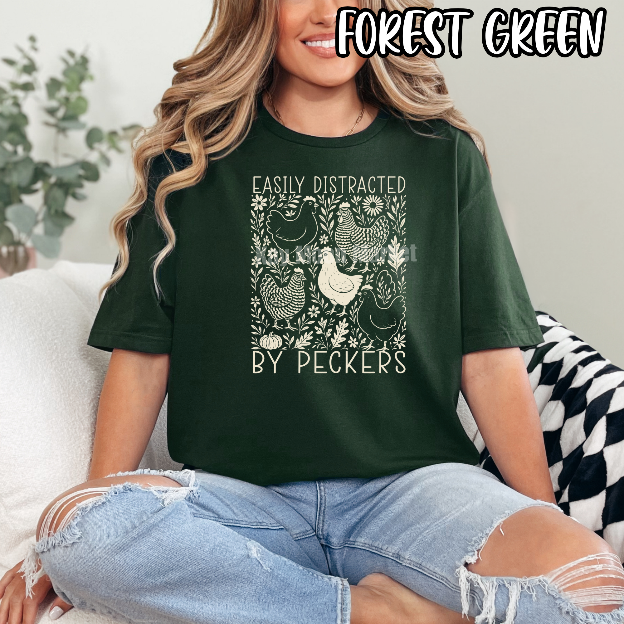 Chickens - Easily distracted by peckers - T-shirt Sweatshirt