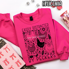 Chickens - Easily distracted by peckers - T-shirt Sweatshirt