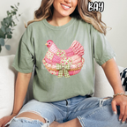Pink Quilted Chicken - Spring Chicken - T-shirt Sweatshirt