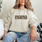 MAMA Leopard Print T-Shirt Sweatshirt