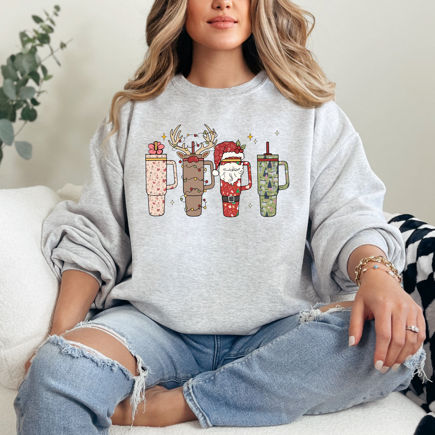 Merry Christmas Holiday Cup Lights T-shirt Sweatshirt