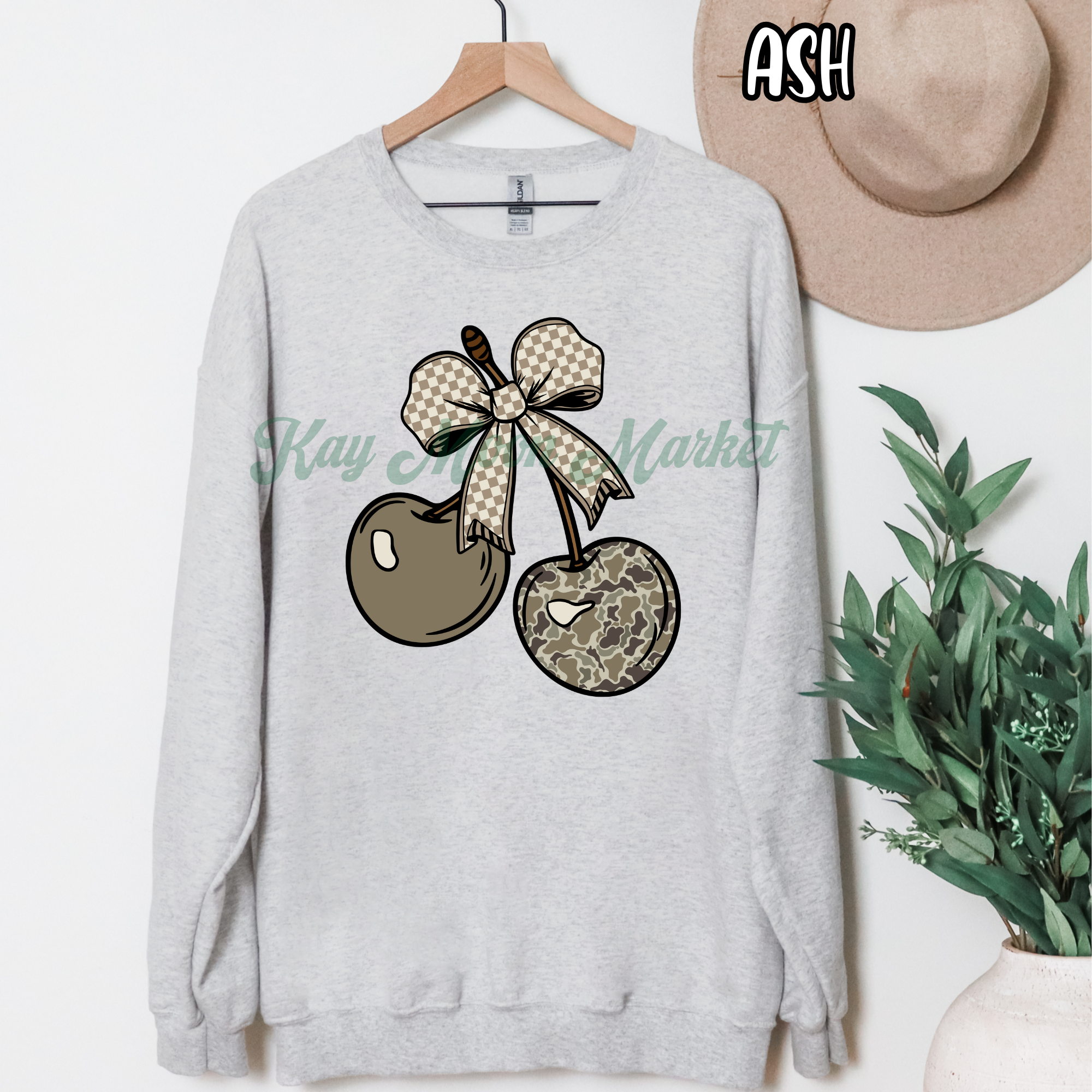 Camo Cherries- Trending Cute- T-shirt Sweatshirt