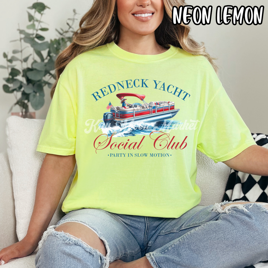 Redneck Yacht Social Club - Boat Lake Summer - T-shirt Sweatshirt