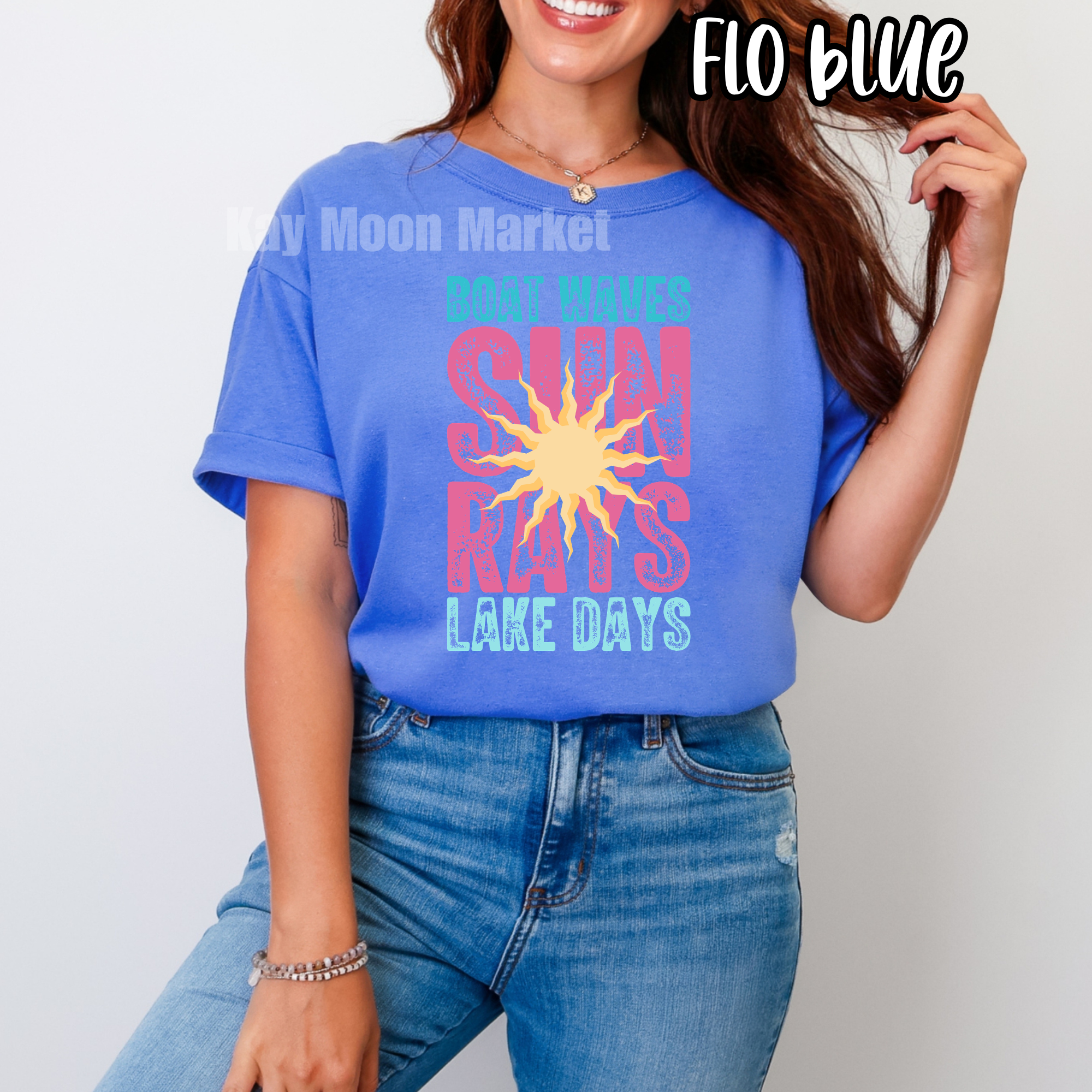 Boat Waves Sun Rays Lake Days 2 - Sun Summer - T-shirt Sweatshirt