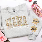 MAMA floral Customize Names ~ Sweatshirt