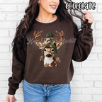 Camo Hat Deer- Faux Yarn Cute Unisex- T-shirt Sweatshirt