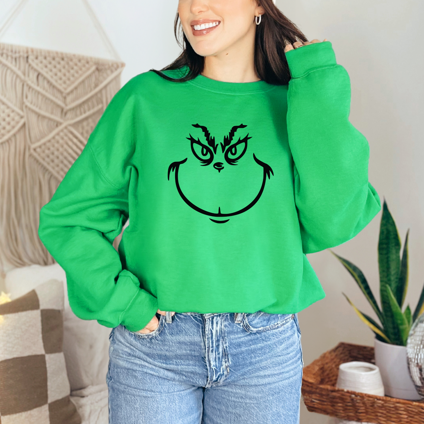 Gr!nch Face Christmas Holiday T-shirt Sweatshirt