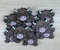 Highland Cow Straw Topper