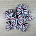 Baseball Bow Straw Topper