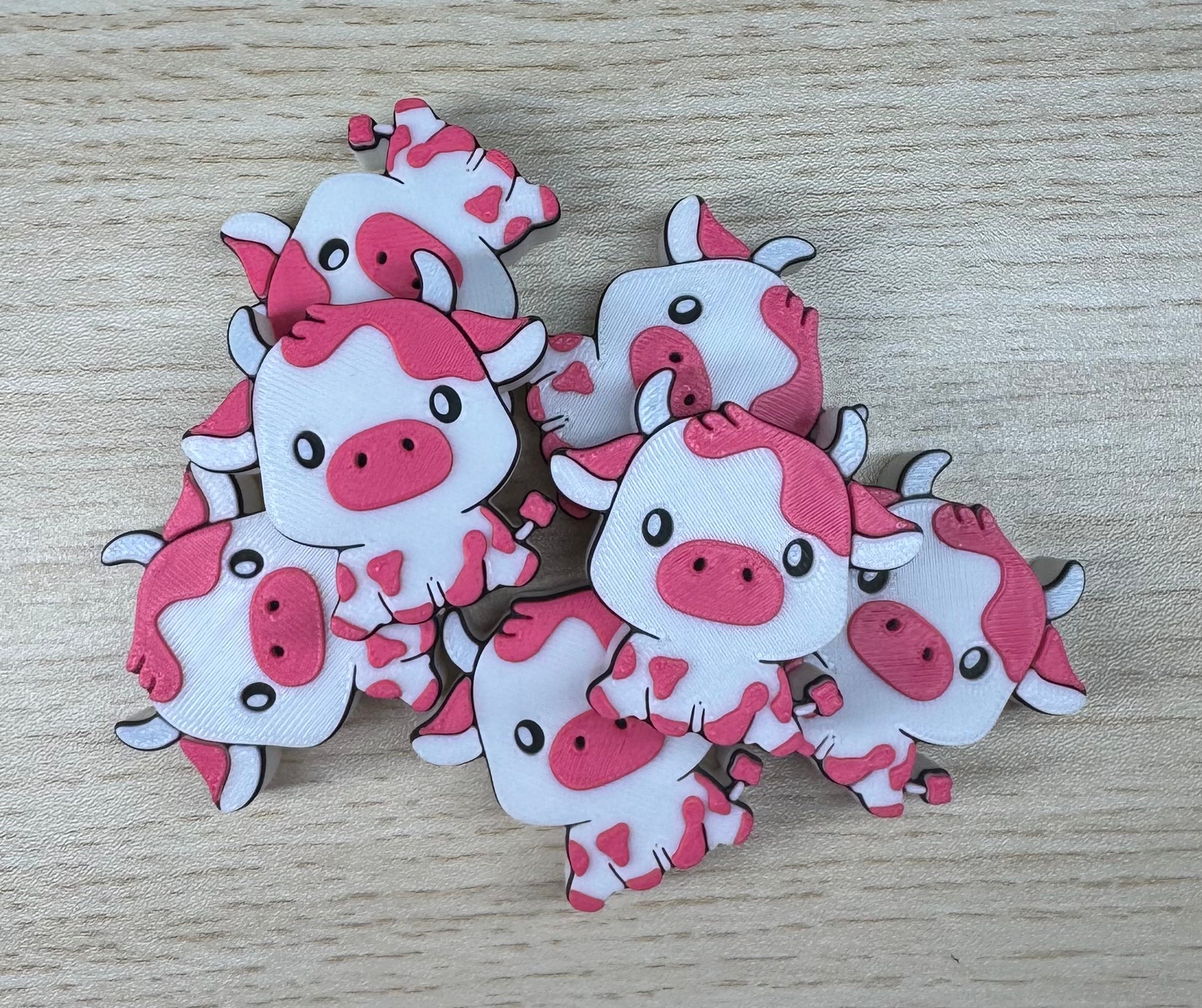 Pink Cow Straw Topper