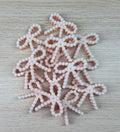 Pearl Bow Straw Topper - Champagne