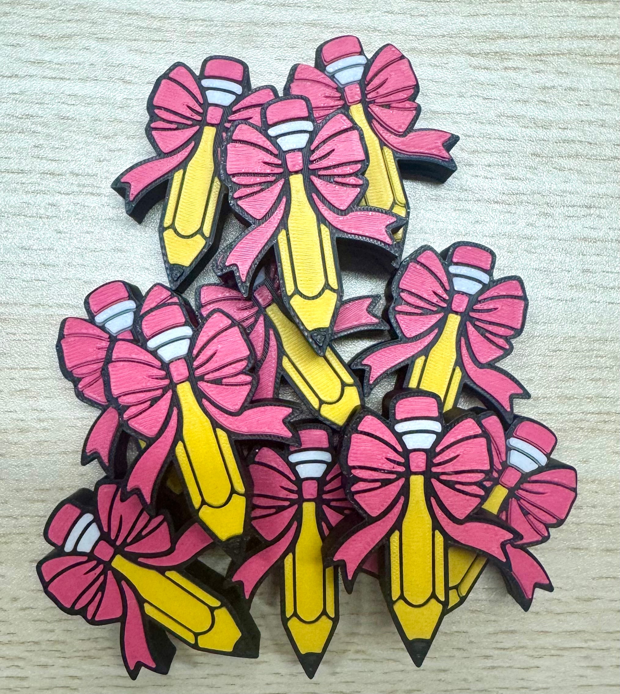 Pencil Bow Straw Topper