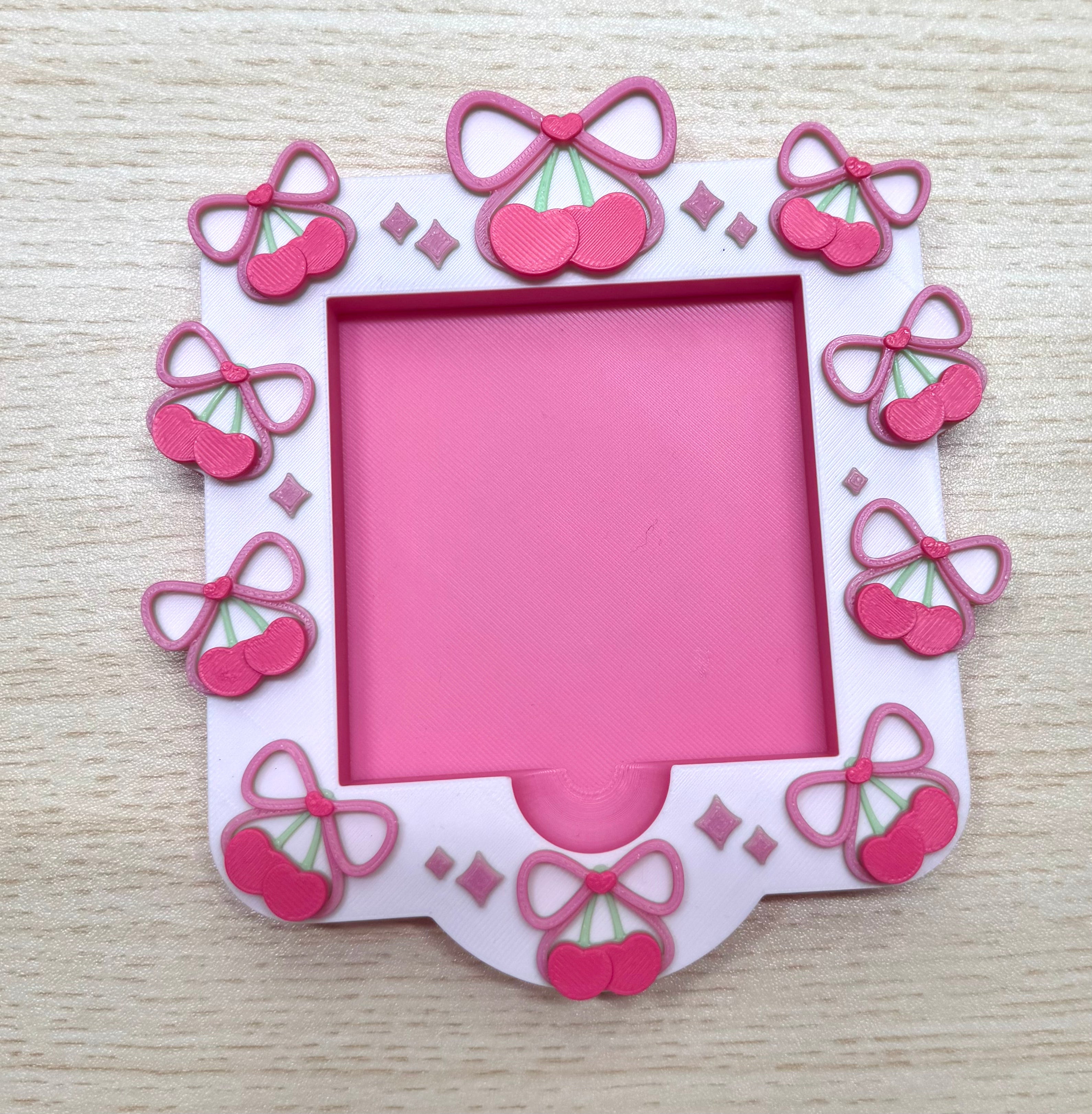 Cherry Bows Sticky Note Holder for Desk