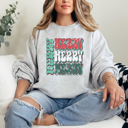 MERRY MERRY Christmas Holiday T-shirt Sweatshirt