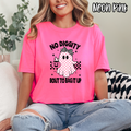 No Diggity Bout To Bag it Up - Pink Ghost Checkered Girly Fall- T-shirt Sweatshirt